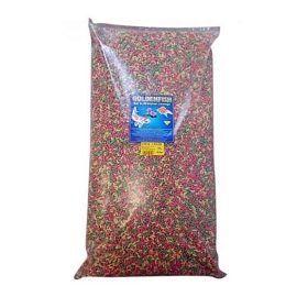   Goldenfish 5L PÁLCIKÁS tavi haltáp ~600g kis zacsi koiponty és aranyhal csemege
