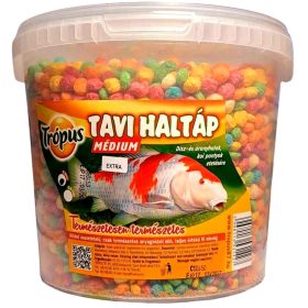   TRÓPUS Tavi EXTRA MÉDIUM Vödrös 5,5L Aranyhaltáp 1cm Szemcsenagyság