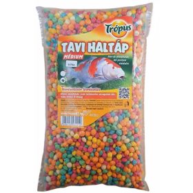  TRÓPUS Tavi EXTRA MÉDIUM Zacskós 5L Aranyhaltáp 1cm Szemcseméret