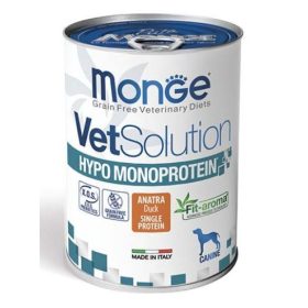   MongeDOG 12x400g VetSolution Kacsa Hypo Monoprotein Hypoallergen Konzerv