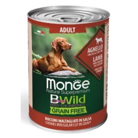   MongeDOG 24x400g BWild Bárány Grain Free Bárány Sütőtökkel és Cukkinivel
