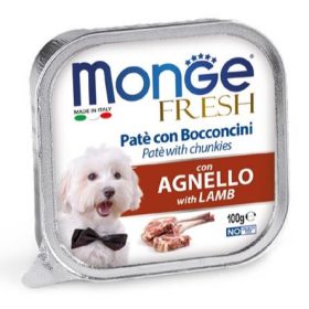 MongeDOG A.tálka 32x100g Fresh Bárány Paté&Chunkies