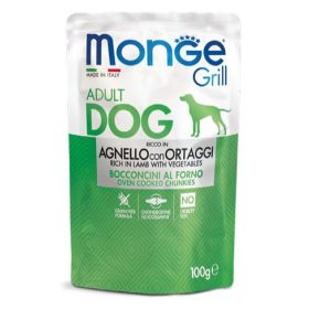MongeDOG A.tasak 24x100g GRILL BárányZöldség
