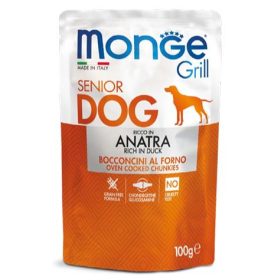 MongeDOG A.tasak 24x100g GRILL Senior Kacsa