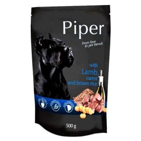   PIPER 500g Alutasakos Bárányhús Répa Adult Kutya Barna Rizs
