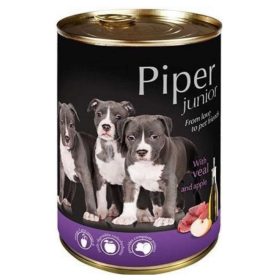 PIPER 400g JUNIOR Borjú Alma Konzerv Kutya