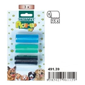 Ürülékfelszedő Zacskó Színes 3tekercs/15db Tatrapet