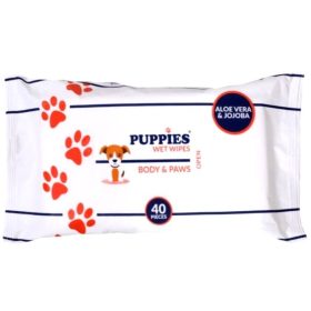 Puppies Body & Paws Nedves Törlőkendő 40db 