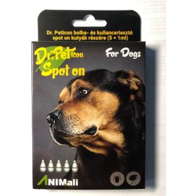 Dr.Peticon SPOT ON KUTYA 5x1ml Bolha És Kullancs ellen
