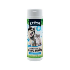   Katzor Száraz Sampon 100g Kutya Macska Természetes Kamilla olajjal