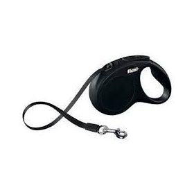 Flexi Classic S 15kg/5m Szalagos Fekete