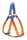 Kutyahám 2x45-75cm Narancs-Kék