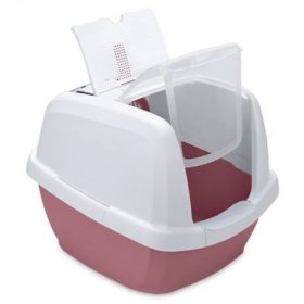 MADDY ZÁRT Macska WC Fehér-Pink XL 65x47,5x47,5cm