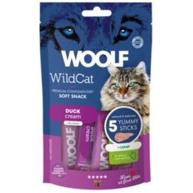 Woolf Wildcat Krémsnack Kacsa Macskamenta 5x14g Macska