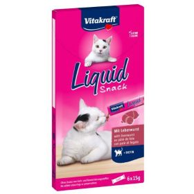 Cat Liquid Máj Biotin 6x15g Macska Vitakraft Jutalomfalat