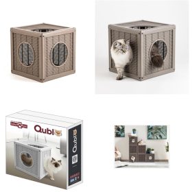 Bújó Kocka Szürke QUBLO 35x35x35cm Műanyag