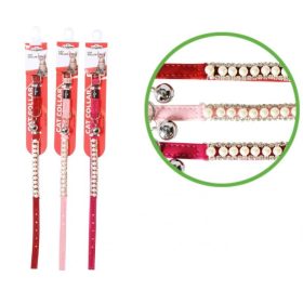 Macska Nyakörv Gyöngyös Piros 1x30cm