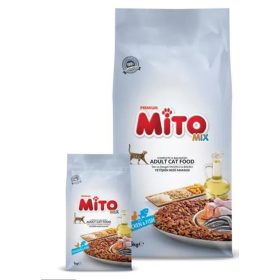 Mito MIX 1kg Adult Cat Chicken Fisch (kék) Prémium eledel