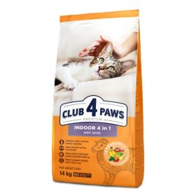 Macska Száraztáp 14kg Indoor 4in1 CLUB4PAWS bárány
