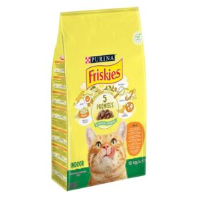   Friskies Macska 10kg Indoor Pulyka Csirke zöldség Csirke Zöldség