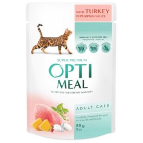 OPTIMEAL Macska Adult Alutasak 12x85g Pulyka Tök Szósz