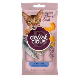 Delickcious Macska Creamy Snack 60g Szardínia Tök