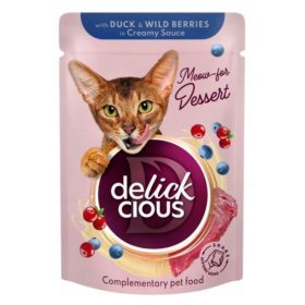   Delickcious Macska Alut. 12x80g Szósz Kacsa Erdei Bogyók Szószban