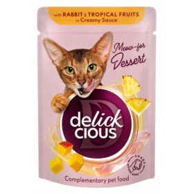   Delickcious Macska Alut. 12x80g Szósz Nyúl Trópusigyümölcs