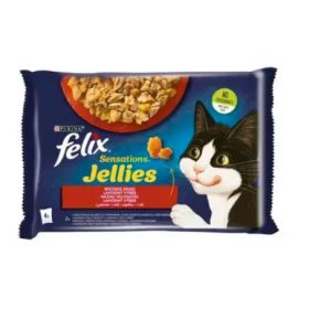 Felix Sensation 4x85g Jellies Házias Válogatás, Aszpikban