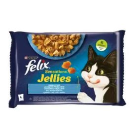Felix Sensation Jellies 4x85g Halas Válogatás, Aszpikban